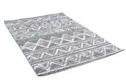 Hot Miliboo Alfombra bereber con relieve blanco y gris 160 × 230 cm ERGA