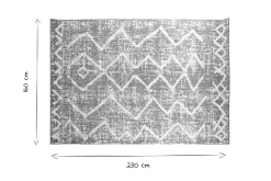 Hot Miliboo Alfombra bereber con relieve gris y beige 160 × 230 cm PALEO