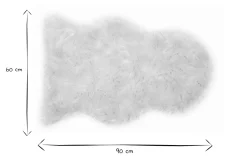 Flash Sale Miliboo Alfombra de cama imitación pelaje blanco 60 x 90 cm MEGEVE (Este producto ya no se comercializa)