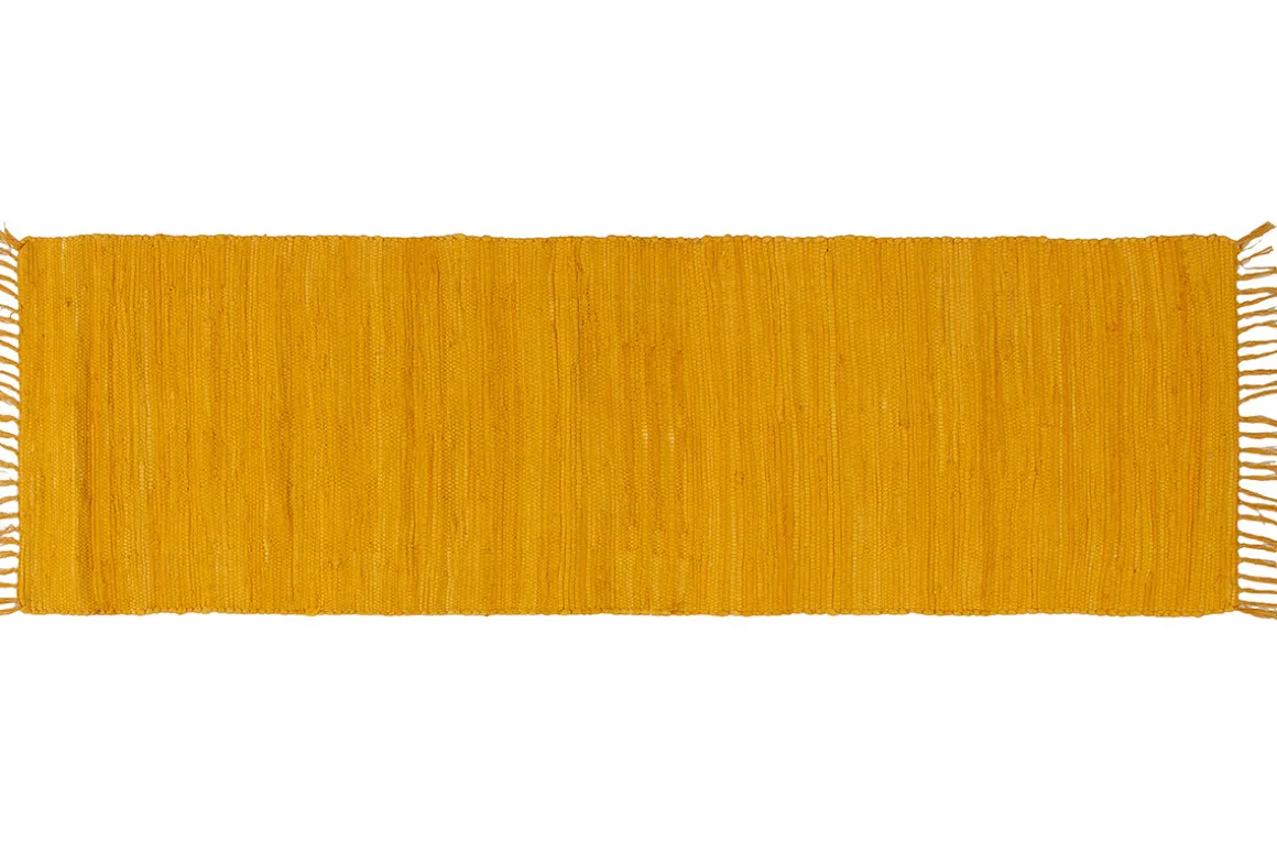Sale Miliboo Alfombra de pasillo color amarillo comino 60 × 200 cm AUBAGNE