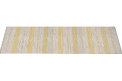 Discount Miliboo Alfombra de pasillo de algodón amarillo y beige 60 x 200 cm CABOURG