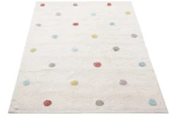 New Miliboo Alfombra infantil de algodón beige con lunares multicolores 100 x 150 cm DADA