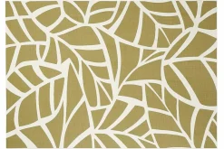 Shop Miliboo Alfombra interior exterior blanco crema y verde 123 x 180 cm GARANCE