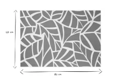 Shop Miliboo Alfombra interior exterior blanco crema y verde 123 x 180 cm GARANCE