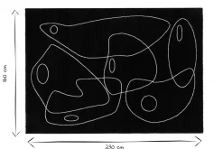 Online Miliboo Alfombra negra con estampado line art 160 x 230 cm ARTISTE