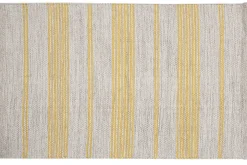 Flash Sale Miliboo Alfombra rectangular beige con rayas amarillas 140 x 200 cm CABOURG