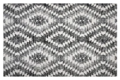 Best Sale Miliboo Alfombra étnica con diseño de rombos gris y negro en el interior y el exterior 150 × 220 cm PIXO