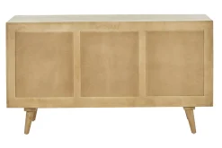 Best Miliboo Aparador 3 puertas de madera de mango y ratán 145 cm LAKA
