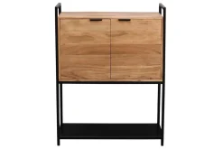 Cheap Miliboo aparador alto en acacia y metal negro A110 cm ARTHUS