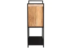 Cheap Miliboo aparador alto en acacia y metal negro A110 cm ARTHUS