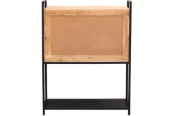 Cheap Miliboo aparador alto en acacia y metal negro A110 cm ARTHUS