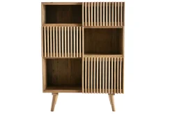 Discount Miliboo Aparador alto en mango con puertas correderas ALBA