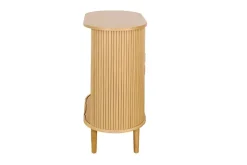 Outlet Miliboo Aparador alto vintage con puertas correderas de madera clara de roble 70 cm - EPIC