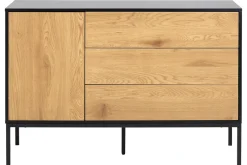 Cheap Miliboo Aparador bajo industrial metal y madera TRESCA