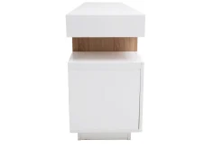 New Miliboo Aparador blanco mate y nicho en madera LIVO
