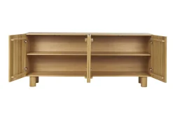 Online Miliboo Aparador de 4 puertas roble macizo claro 180 cm GOSHI