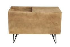 Sale Miliboo Aparador de almacenaje de vinilos en madera de mango y metal 90 cm BOOGIE