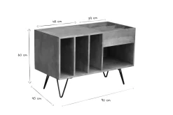 Sale Miliboo Aparador de almacenaje de vinilos en madera de mango y metal 90 cm BOOGIE