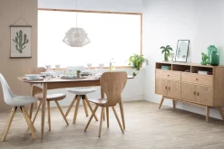 Hot Miliboo Aparador de diseño 4 puertas en fresno NORDECO