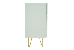 Best Sale Miliboo Aparador de diseño blanco y dorado 160 cm anchura OZEN