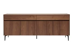 Online Miliboo Aparador de diseño de contrachapado de nogal 180 cm BLISS