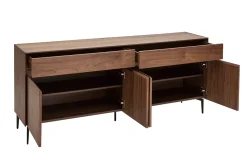 Online Miliboo Aparador de diseño de contrachapado de nogal 180 cm BLISS