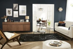 Online Miliboo Aparador de diseño de contrachapado de nogal 180 cm BLISS