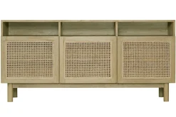 Flash Sale Miliboo Aparador de madera clara y caña de ratán 160 cm GALINA