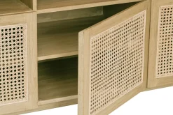 Flash Sale Miliboo Aparador de madera clara y caña de ratán 160 cm GALINA