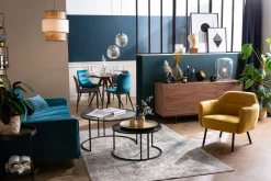 Best Miliboo Aparador diseño vintage 160 cm nogal MANNY