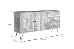 Cheap Miliboo Aparador en mango y metal dorado LINIUM