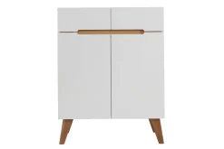 Online Miliboo Aparador escandinavo blanco y fresno 80cm MELKA