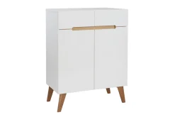 Online Miliboo Aparador escandinavo blanco y fresno 80cm MELKA