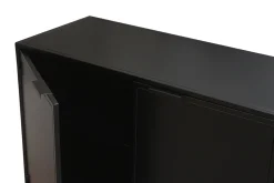 Shop Miliboo Aparador industrial de metal negro 2 puertas 180 KARL