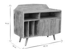 Sale Miliboo Aparador mueble de almacenaje vinilos en mango macizo MATAHARI
