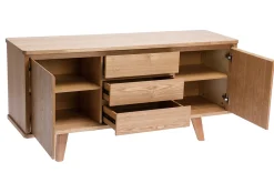 Flash Sale Miliboo Aparador nórdico de fresno con puertas y cajones 160 cm FIFTIES