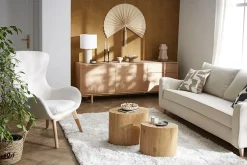 Clearance Miliboo Aparador nórdico de madera clara 195 cm SID