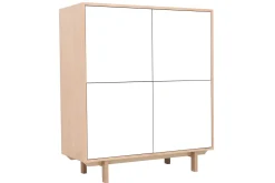 Online Miliboo Aparador nórdico madera y blanco A125cm SID