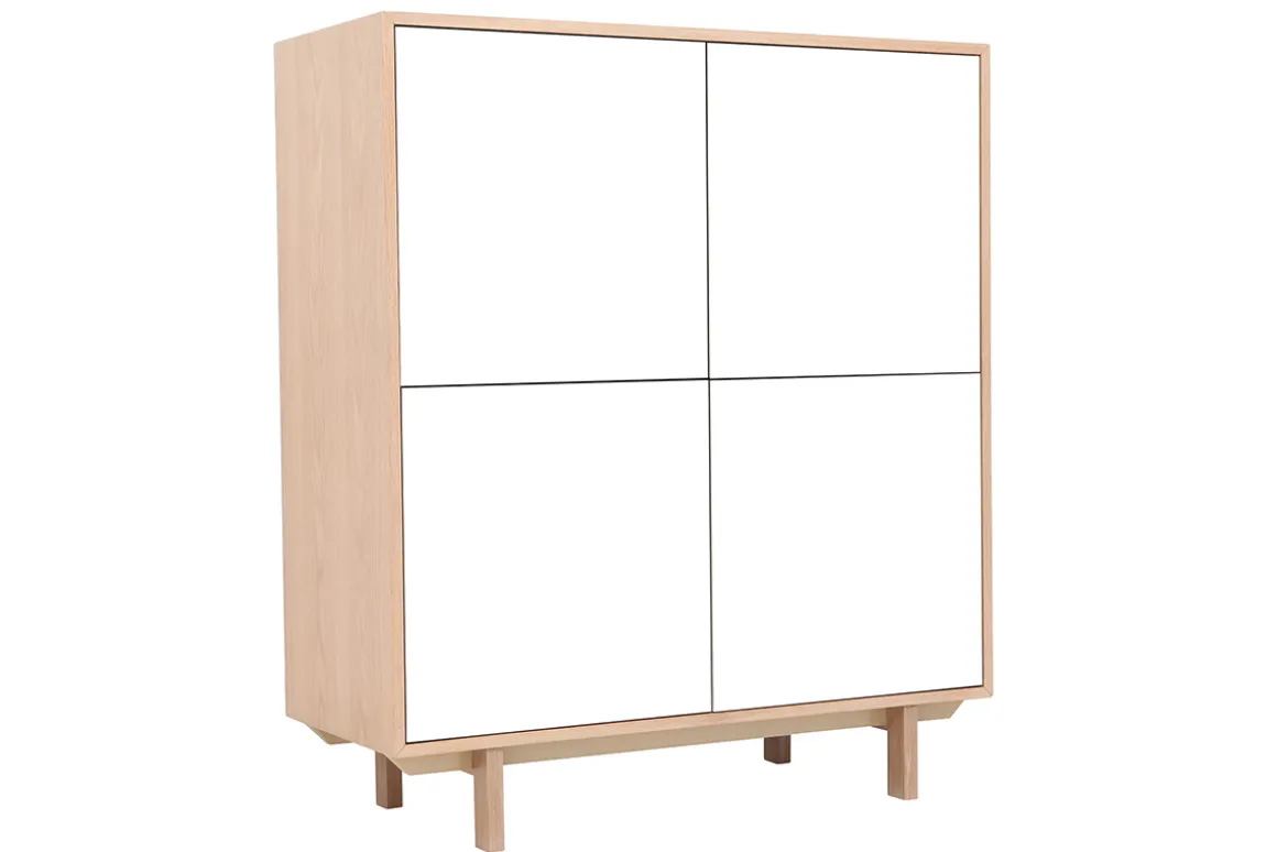 Online Miliboo Aparador nórdico madera y blanco A125cm SID
