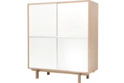 Online Miliboo Aparador nórdico madera y blanco A125cm SID