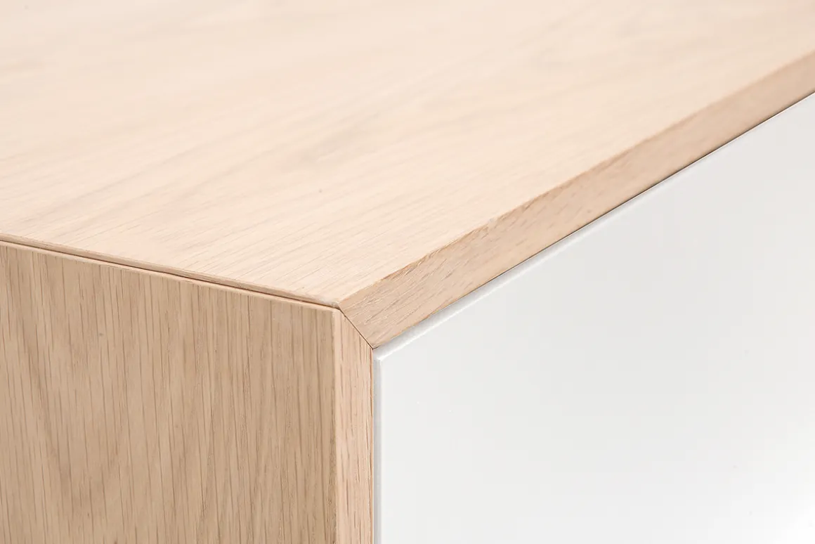 Online Miliboo Aparador nórdico madera y blanco A125cm SID
