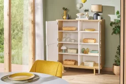 Online Miliboo Aparador nórdico madera y blanco A125cm SID