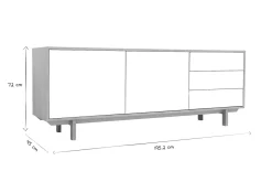 Best Sale Miliboo Aparador nórdico madera y blanco 195cm SID
