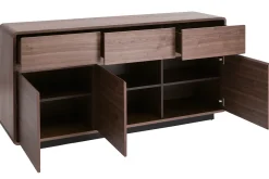 Cheap Miliboo Aparador vintage con acabado de nogal 160 cm JAKO