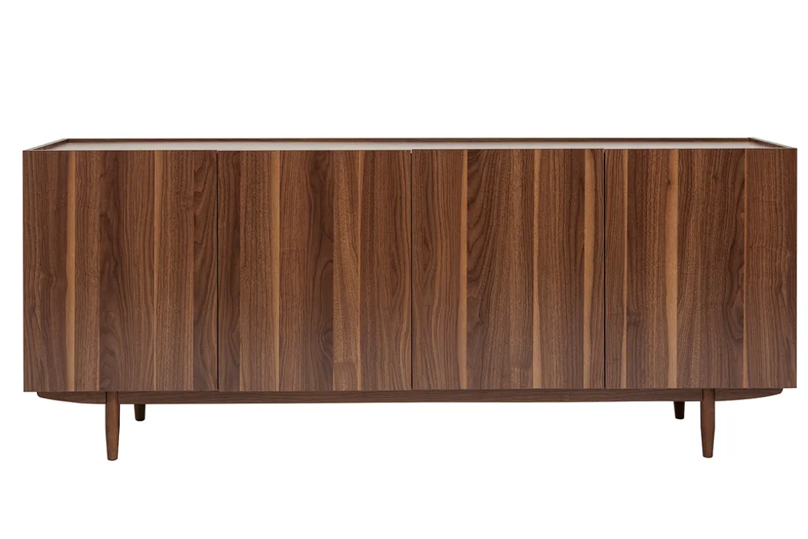 Sale Miliboo Aparador vintage con 4 puertas de madera oscura 180 cm SANAA