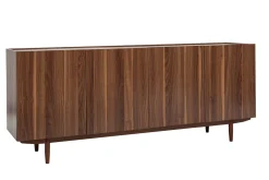 Sale Miliboo Aparador vintage con 4 puertas de madera oscura 180 cm SANAA