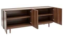 Sale Miliboo Aparador vintage con 4 puertas de madera oscura 180 cm SANAA