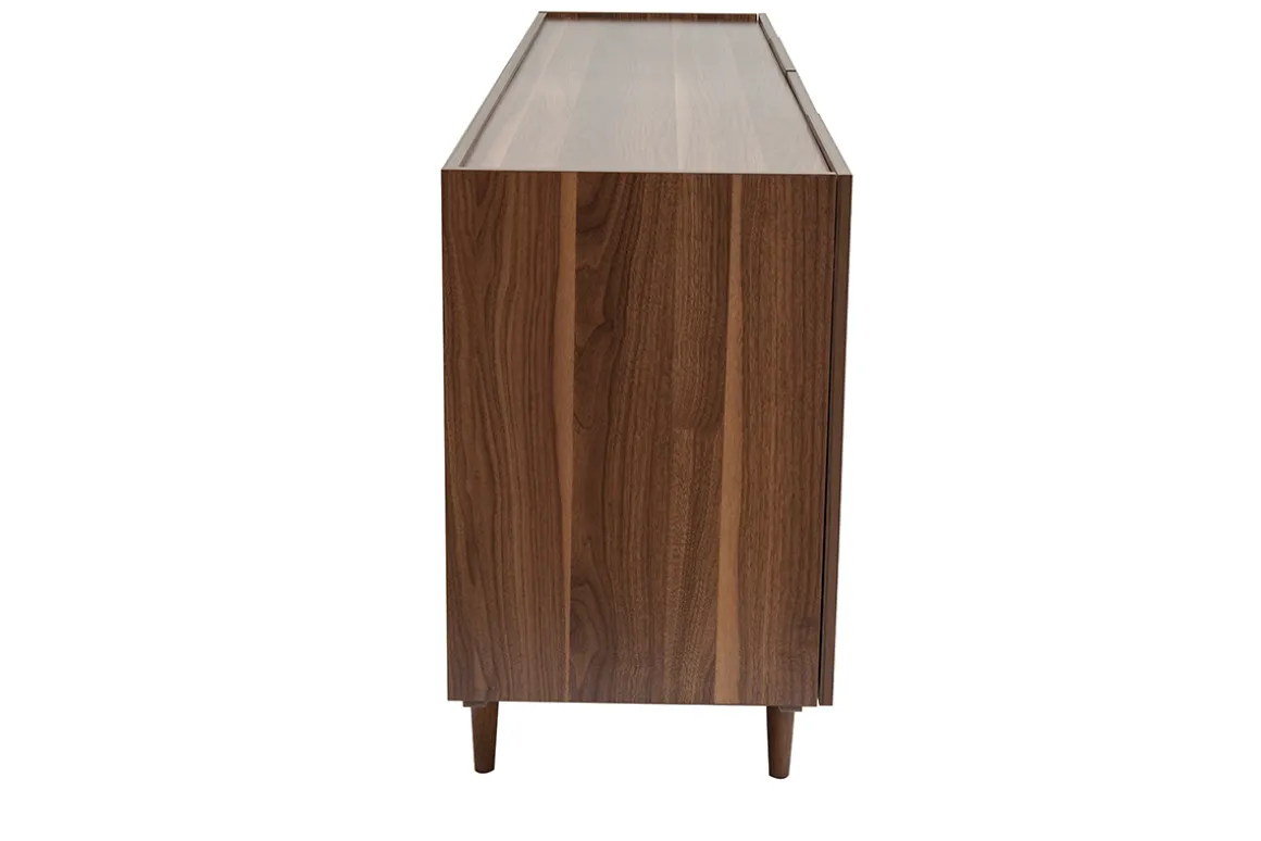 Sale Miliboo Aparador vintage con 4 puertas de madera oscura 180 cm SANAA
