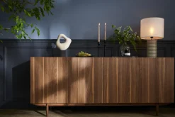 Sale Miliboo Aparador vintage con 4 puertas de madera oscura 180 cm SANAA