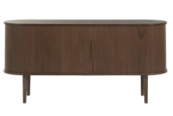 Best Sale Miliboo Aparador vintage de madera oscura con 2 puertas correderas 160 cm EPIC